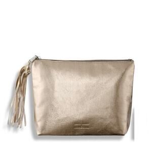 NWT Rebecca Minkoff x LimeLife Make Up Bag Gold Limited-Edition Clutch Cosmetic